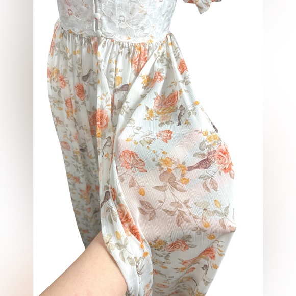 WeWoreWhat Lace Floral Duster‎ Cottagecore Prairie Lingerie Swim Cover Up Dress - Picture 11 of 16